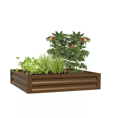 Panacea Steel Raised Bed for Small Spaces 48-in x 48-in x 10-in Raised Garden Beds