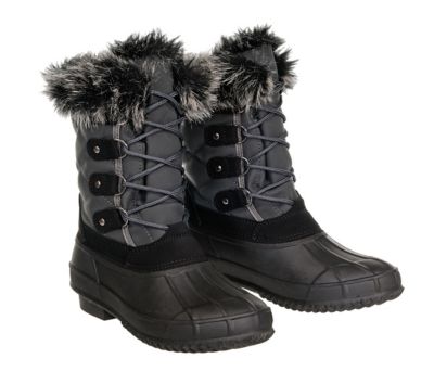 women's black steel toe boots