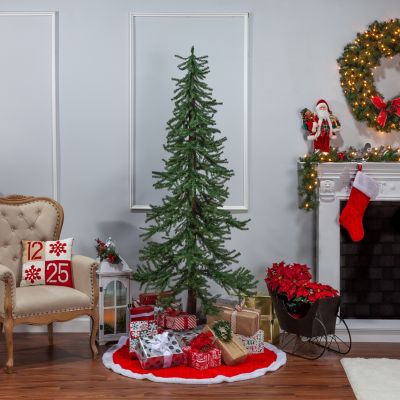 Image showing  7 ft. Unlit Artificial Alpine Christmas Tree