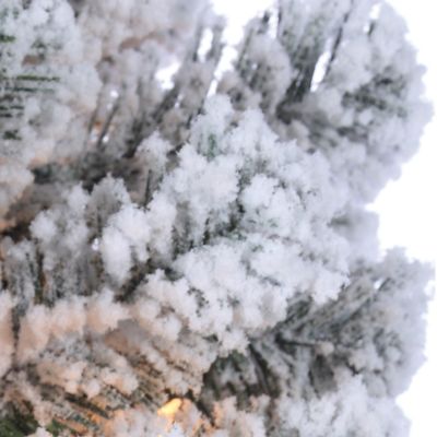 Image showing  7 ft. Flocked Green PVC Montana Pine Tree