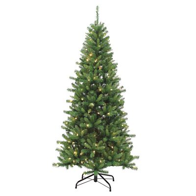 Sterling Tree Company 7 ft. Pre-Lit Ozark Pine Christmas Tree with 230 Dual Color-Changing LED Lights