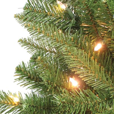 Image showing  7 ft. Pre-Lit Ozark Pine Artificial Christmas Tree, Dual Color-Changing LED Lights