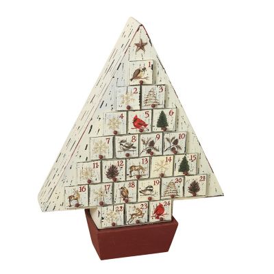 Gerson International 17.5 in. Rustic Wooden Christmas Tree Advent Calendar  at Tractor Supply Co.