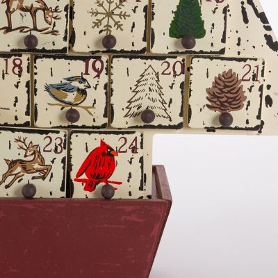 Gerson International 17.5 in. Rustic Wooden Christmas Tree Advent Calendar  at Tractor Supply Co.