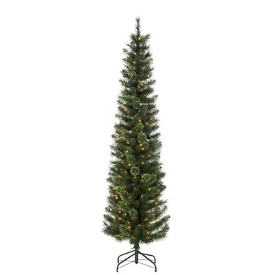 Sterling Tree Company 7.5 ft. Hard Mixed Needle Cashmere Pencil Artificial Christmas Tree