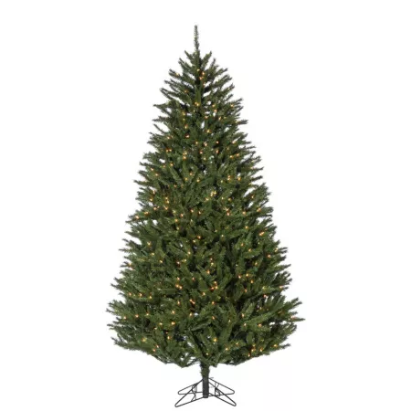 Sterling Tree Company 7.5 ft Pre-Lit New England Pine Christmas Tree Artificial Christmas Trees