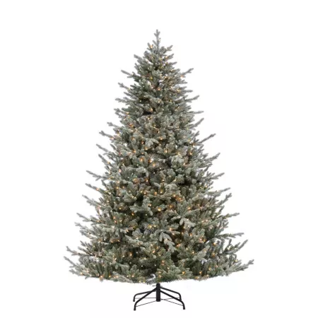 Sterling Tree Company Lightly Flocked Christmas Tree Natural Cut 7.5 Feet Artificial Christmas Trees