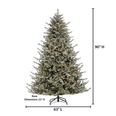 Image showing  7.5 ft. Natural Cut Lightly Flocked Fir Artificial Christmas Tree