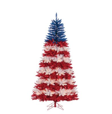 Sterling Tree Company 7.5 ft. Patriotic American Artificial Christmas Tree