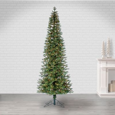 Image showing  10 ft. Pre-Lit Natural Cut Narrow Jackson Pine Artificial Christmas Tree