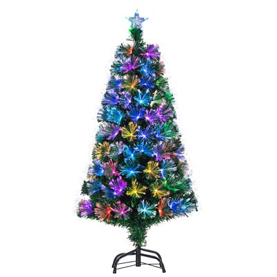 Sterling Tree Company 4 ft. Pre-Lit Fiber-Optic Artificial Christmas Tree with 119 Color Changing Lights