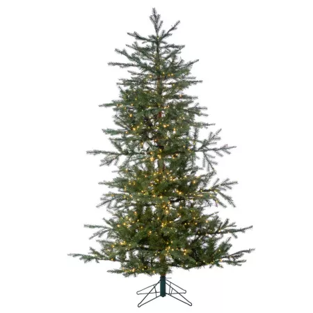 Sterling Tree Company 6.5 ft LED Pre-Lit Natural Portland Pine Christmas Tree Artificial Christmas Trees