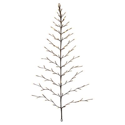 Image showing  4 ft. Tree-Shaped Branch Wall Decor with 112 Warm White Lights