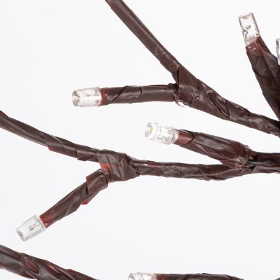 Image showing  4 ft. Tree-Shaped Branch Wall Decor with 112 Warm White Lights