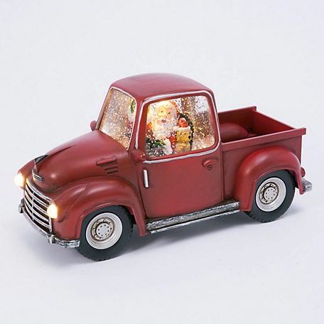 Gerson International 8.75 in. Battery-Operated Water Globe Truck with Timer Feature
