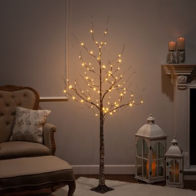 Everlasting Glow 6 ft. Electric Birch Wrapped LED Artificial Tree