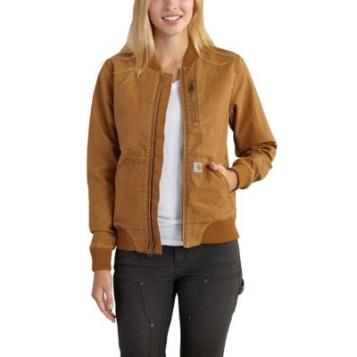 Carhartt Women's Crawford Bomber Jacket with Rugged Flex Durable Stretch Technology