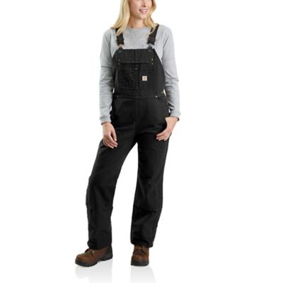 Carhartt Women's Quilted Lined Washed Duck Insulated Bib Overalls