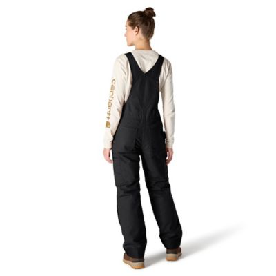 Image showing  Women's Quilted Lined Washed Duck Insulated Bib Overalls