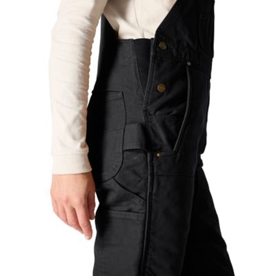 Image showing  Women's Quilted Lined Washed Duck Insulated Bib Overalls