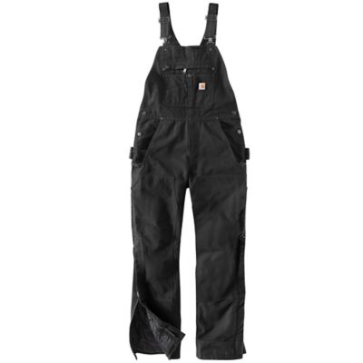 Image showing  Women's Quilted Lined Washed Duck Insulated Bib Overalls