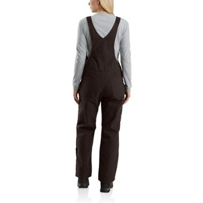 Image showing 1 th Carhartt Women's Quilted Lined Washed Duck Insulated Bib Overalls
