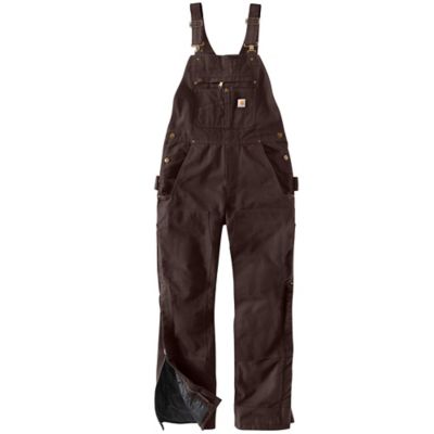 Image showing 3 th Carhartt Women's Quilted Lined Washed Duck Insulated Bib Overalls