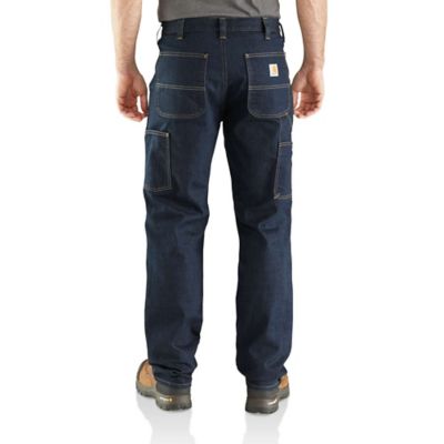 Image showing 1 th Carhartt Men's Relaxed Straight Rugged Flex Double-Front Denim Dungaree