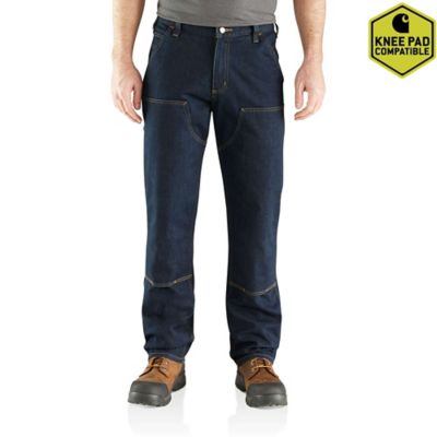 Image showing  Men's Relaxed Straight Rugged Flex Double-Front Denim Dungaree