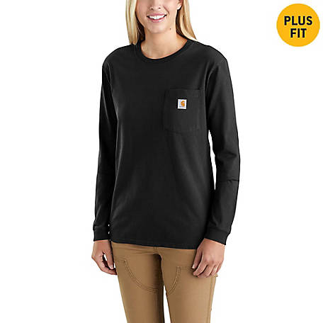 Carhartt Women Long-Sleeve T-Shirt Work Pocket 