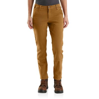 Carhartt Women's Straight Fit Mid-Rise Double Front Pants These are insanely comfortable - the perfect weight pants
