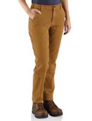 Image showing  Women's Rugged Flex Straight Fit Mid-Rise Double Front Pants