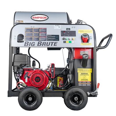 SIMPSON 4,000 PSI 4 GPM Gas Hot Water Big Brute Pressure Washer with COMET Triplex Plunger Pump, Honda GX390 Engine, 49-State