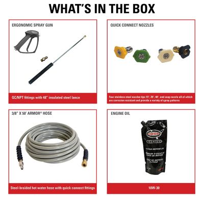 Image showing  4,000 PSI 4 GPM Gas Hot Water Big Brute Pressure Washer with COMET Triplex Plunger Pump, Honda GX390 Engine, 49-State