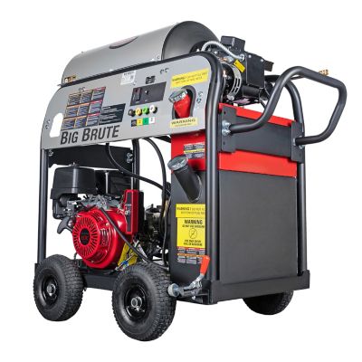 Image showing  4,000 PSI 4 GPM Gas Hot Water Big Brute Pressure Washer with COMET Triplex Plunger Pump, Honda GX390 Engine, 49-State