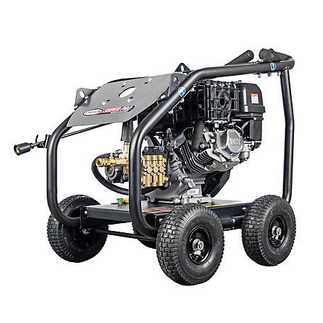 SIMPSON 4,400 PSI 4 GPM Gas Cold Water SuperPro Roll-Cage Pressure Washer with Triplex Plunger Pump Pressure Washer, 420cc