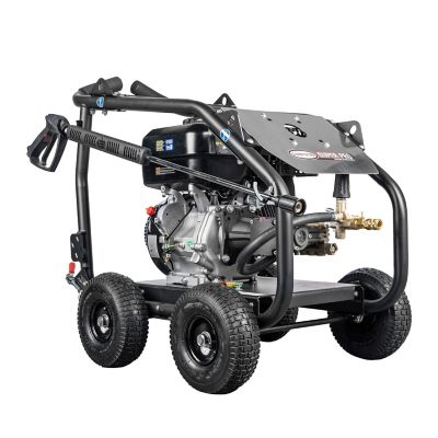 Image showing  4,400 PSI 4 GPM Gas Cold Water SuperPro Roll-Cage Pressure Washer with Triplex Plunger Pump Pressure Washer, 420cc