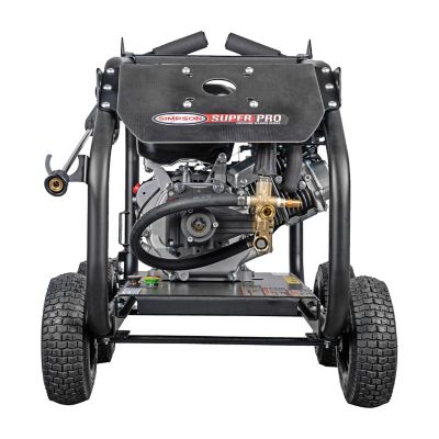Image showing 5 th SIMPSON 4,400 PSI 4 GPM Gas Cold Water SuperPro Roll-Cage Pressure Washer with Triplex Plunger Pump Pressure Washer, 420cc