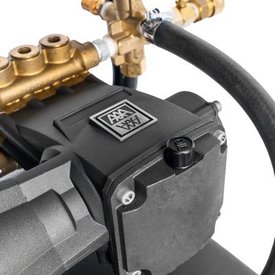 Image showing 7 th SIMPSON 4,400 PSI 4 GPM Gas Cold Water SuperPro Roll-Cage Pressure Washer with Triplex Plunger Pump Pressure Washer, 420cc