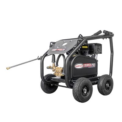 SIMPSON 4,200 PSI 4 GPM Gas Cold Water SuperPro Roll-Cage Pressure Washer, Triplex Plunger Pump, Honda GX390 Engine, 49-State