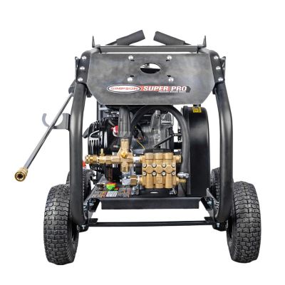 Image showing 5 th SIMPSON 4,200 PSI 4 GPM Gas Cold Water SuperPro Roll-Cage Pressure Washer, Triplex Plunger Pump, Honda GX390 Engine, 49-State