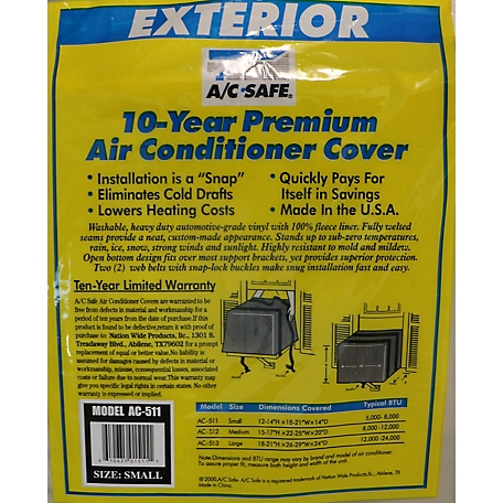 A/C Safe Exterior Cover for Medium Window Air Conditioners