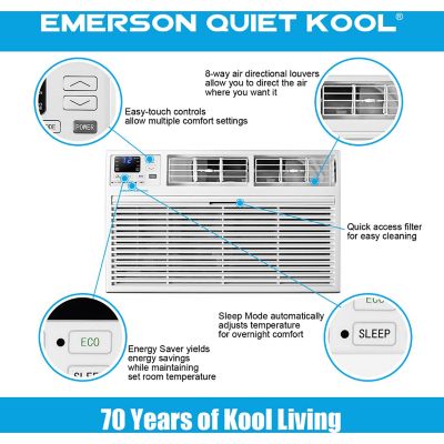 Emerson Quiet Kool 230v 14 000 Btu Through The Wall Ac Eate14rd2t At Tractor Supply Co