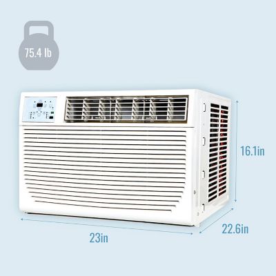 Image showing  115V Window/Wall Air Conditioner with 3,500 BTU Supplemental Heat, 1,500 sq. ft., 8,000 BTU