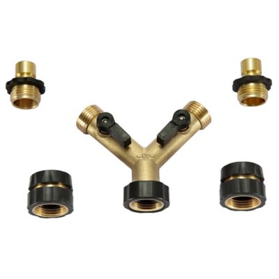 GroundWork 5 pc. Brass Quick-Connect Hose Connector Set