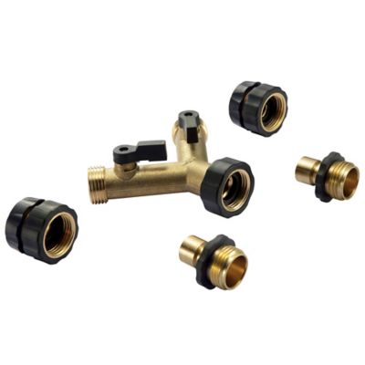 Image showing  3/4 in. Brass Quick-Connect Hose Connector Set, 5 pc.