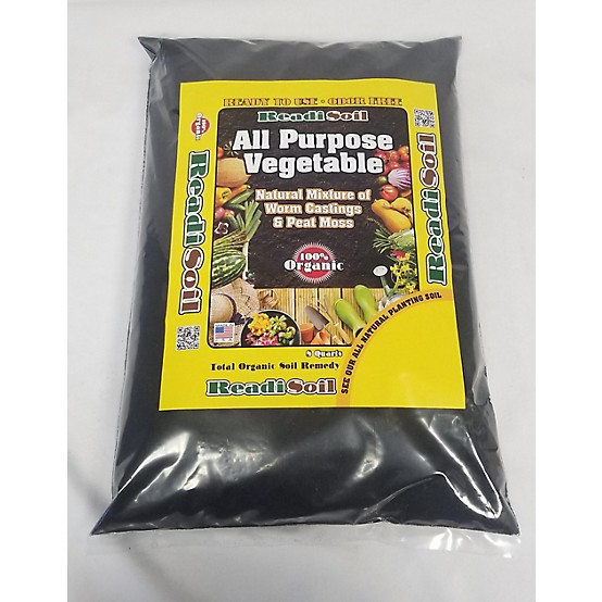 Readi Soil 8 Qt. 100% Organic Worm Castings All Purpose Vegetable Blend Readi Soil 8 Qt. 100% Organic Worm Castings All Purpose Vegetable Blend