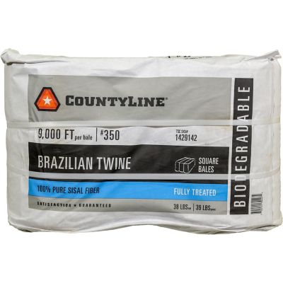 Tytan Baler Twine, 9000 ft L, 130 lb Working Load, Polypropylene, Orange  PBT9130TONBC/CTC