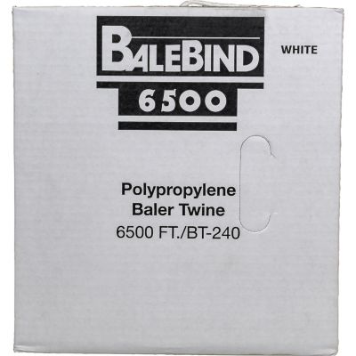 Balebind 6,500 ft. Polypropylene Baler Twine, White, 240 lb. Knot Strength