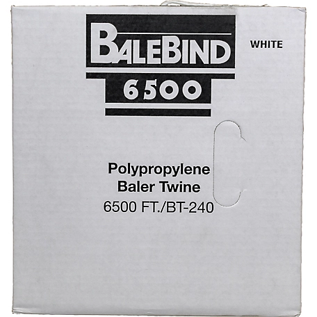 Balebind 6,500 ft. Polypropylene Baler Twine, White, 240 lb. Knot Strength
